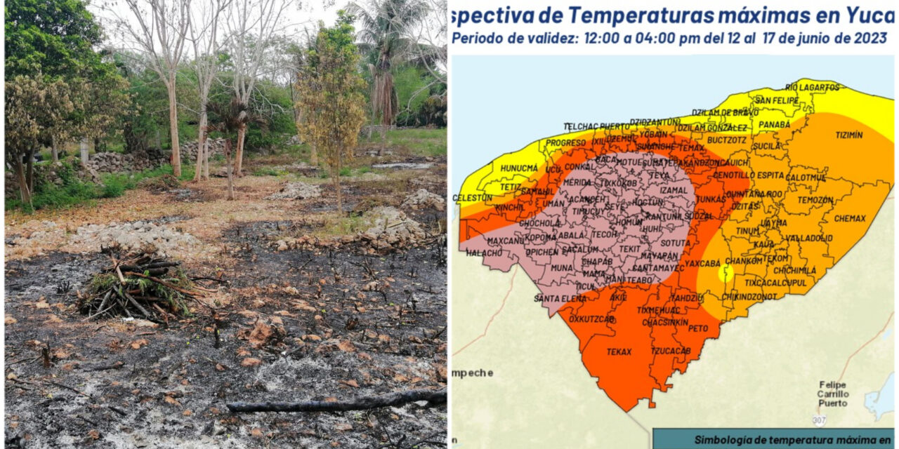 El mapa de municipios más golpeados por racha de calor en Yucatán