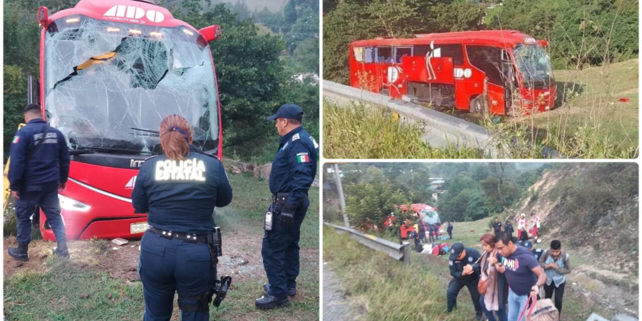 Carreterazo en Hidalgo: 19 pasajeros en autobús que salió de CdMx