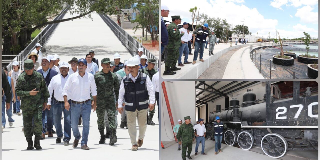 Obras de Gran Parque La Plancha y estación de Ie-Tram en Mérida, así toman forma