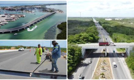 A reparación 13 puentes de la Mérida Progreso, segunda semana de agosto