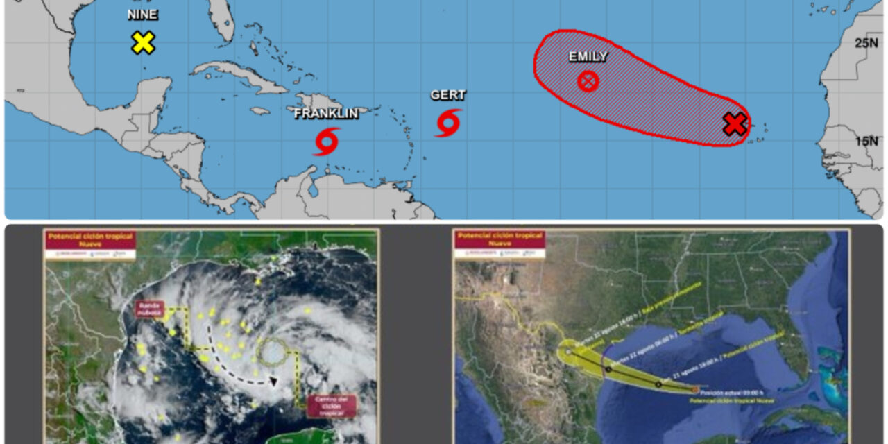 Sube potencial de riesgo por ciclones en Atlántico y Golfo de México