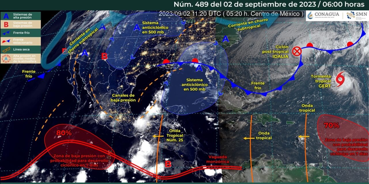 Sábado de lluvias en el arranque de septiembre