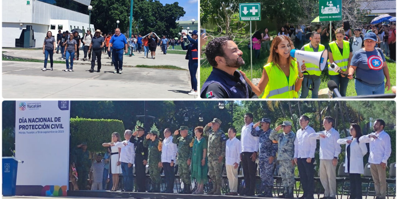 Masiva movilización ciudadana en Yucatán por simulacros