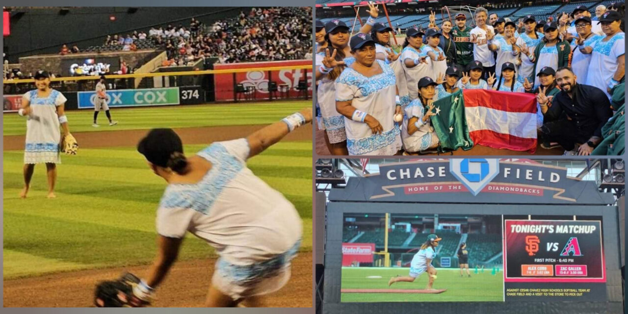 HISTÓRICA PRIMERA BOLA DE AMAZONAS DE YAXUNAH EN CHASE FIELD DE PHOENIX