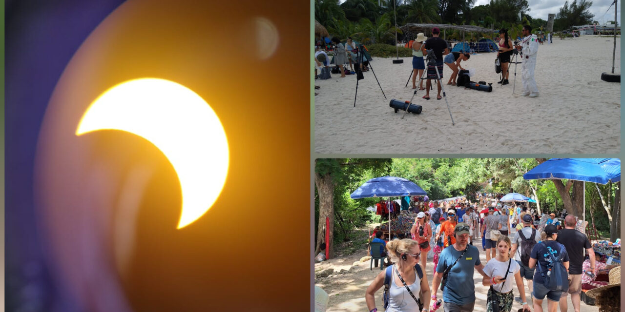 Crónica: las nubes eclipsaron el eclipse y apagaron el anillo de fuego en Celestún