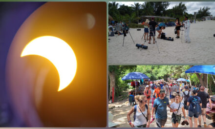 Crónica: las nubes eclipsaron el eclipse y apagaron el anillo de fuego en Celestún
