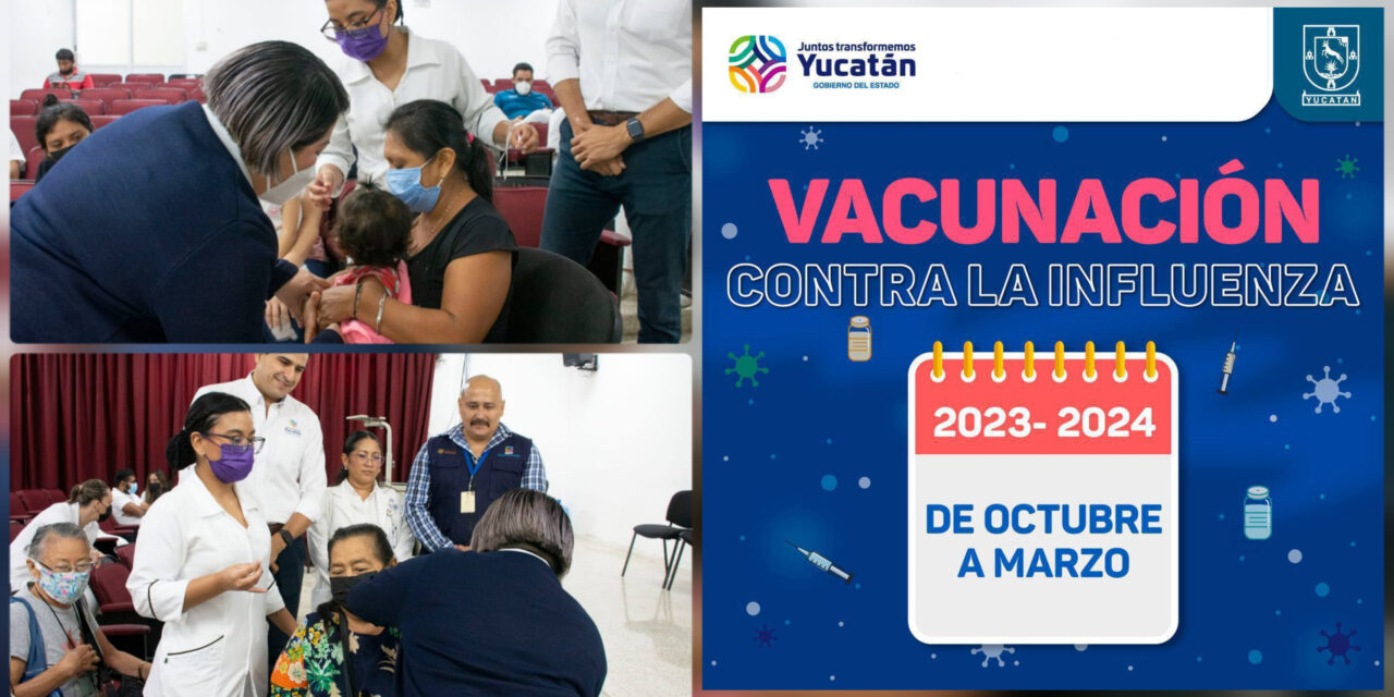 Campaña de vacunación contra influenza en Yucatán para grupos vulnerables