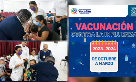 Campaña de vacunación contra influenza en Yucatán para grupos vulnerables