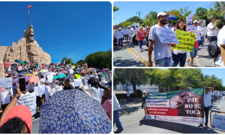 Marchan en Mérida a favor autonomía y división de poderes