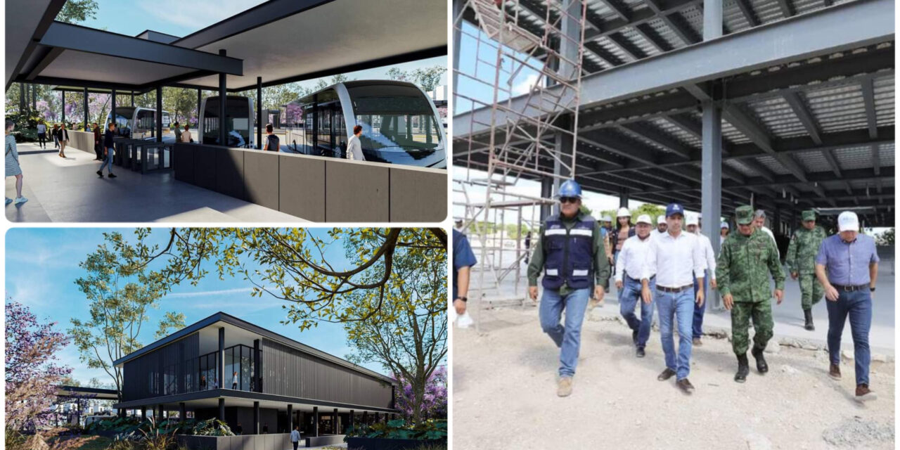 Estación “La Plancha” de Ie-tram avanza; llegan cinco unidades