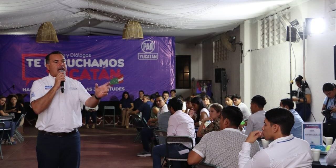 “Te Escuchamos Yucatán”, Renán con jóvenes panistas