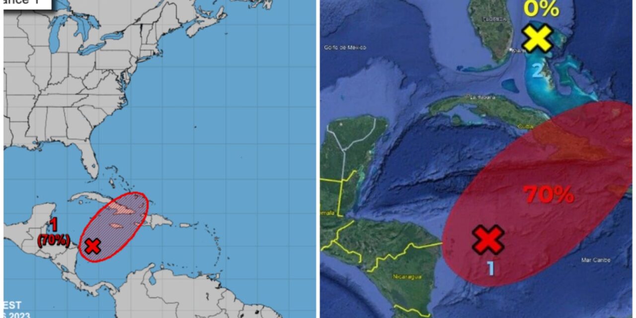 Sube potencial ciclónico de baja presión al sureste de caribe mexicano