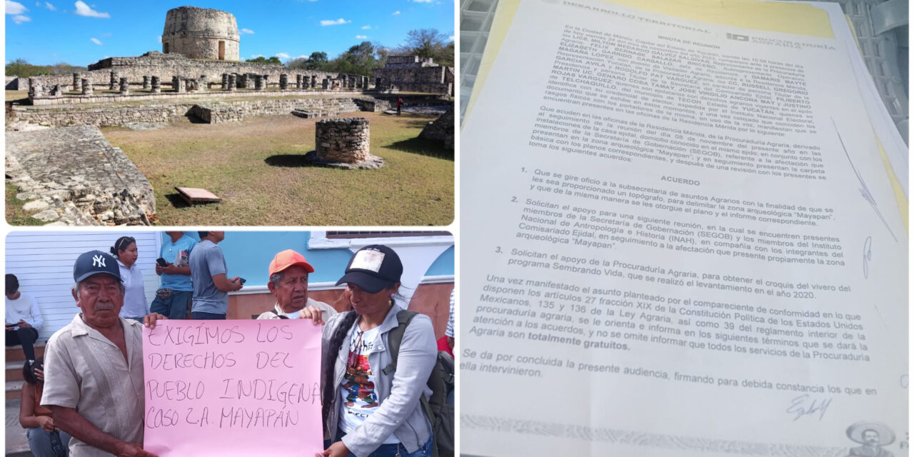 Primeros pasos vía agraria para atender lío en zona arqueológica Mayapán