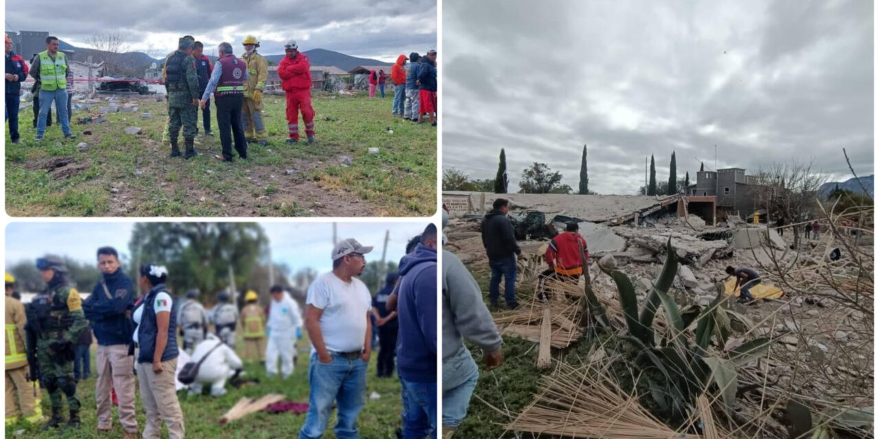 Cinco muertos en explosión de polvorín en Santiago de Anaya, Hidalgo