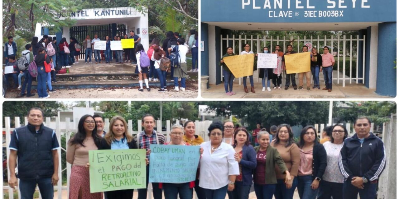Cumplieron sindicalizados de COBAY primer paro escalonado