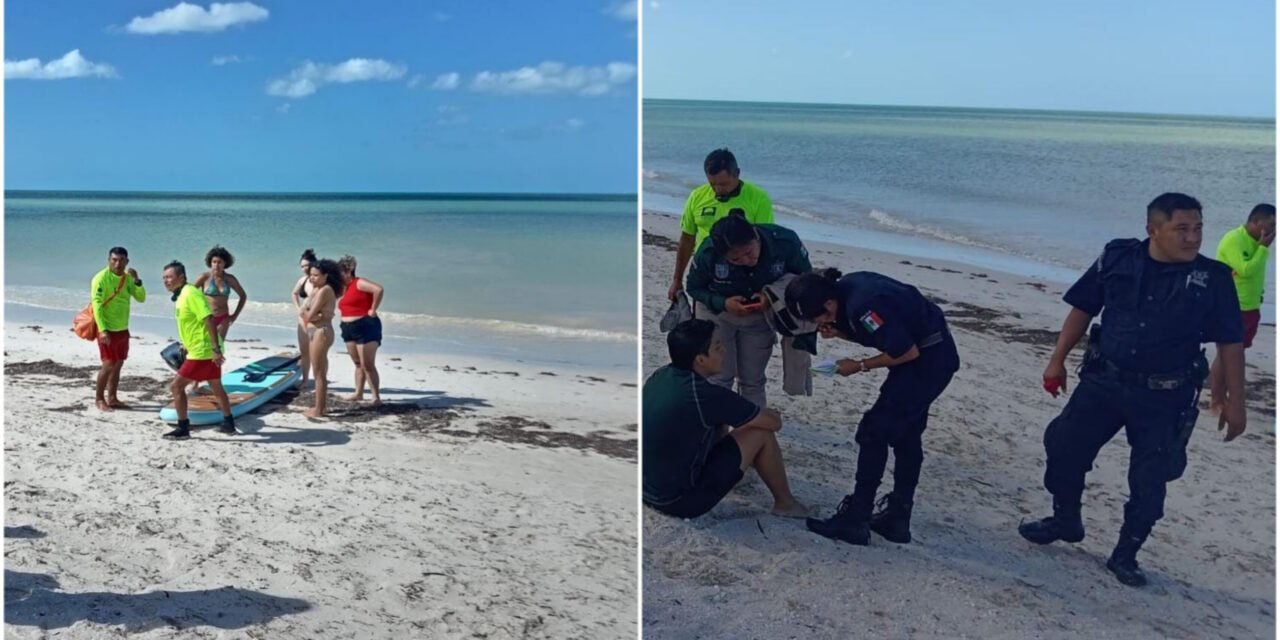 Susto en Progreso: los arrastraba el mar, pero fueron recatados a tiempo