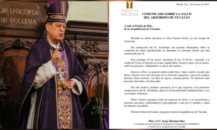 Lesionado el arzobispo de Yucatán en accidente vial en Ticul