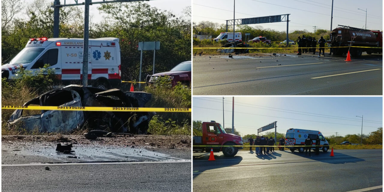 Viernes Santo: dos calcinados y tres lesionados en la Mérida-Progreso