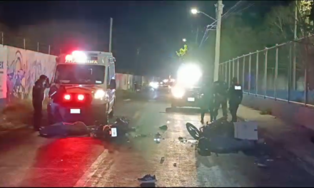 Fatal choque de motocicletas en Mérida, mueren los dos