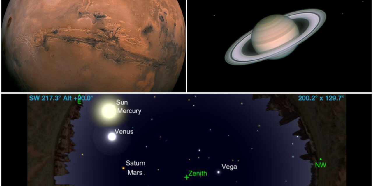 El espectáculo celeste continúa: ahora entre Marte y Saturno