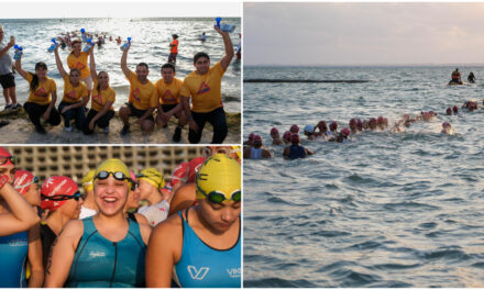 Nadan, corren y pedalean más de mil 500 atletas en Cancún
