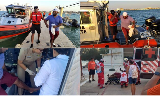Herido por mantarraya a 181 kilómetros al noroeste de Progreso