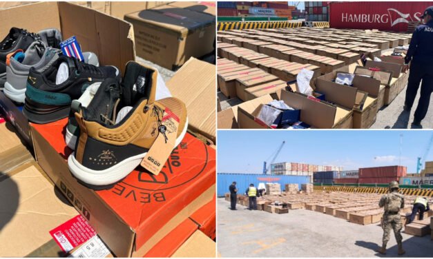 Hallan contrabando en Progreso: asegurados cinco mil pares de tenis