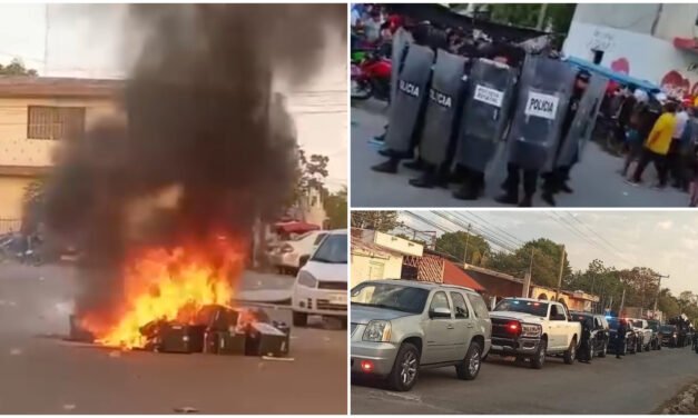 Violencia en Halachó: destrozos y quema de papelería electoral