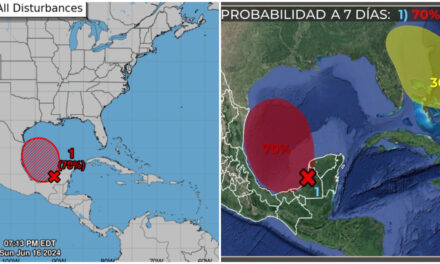 Sube potencial ciclónico de baja presión sobre península de Yucatán