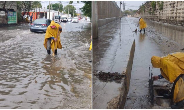Entre 150 y 200 reportes en Mérida por ‘mal tiempo’; cuadrillas en colonias y comisaría