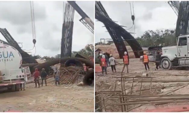 Colapsa estructura de obras del Tren Maya cerca de Chetumal