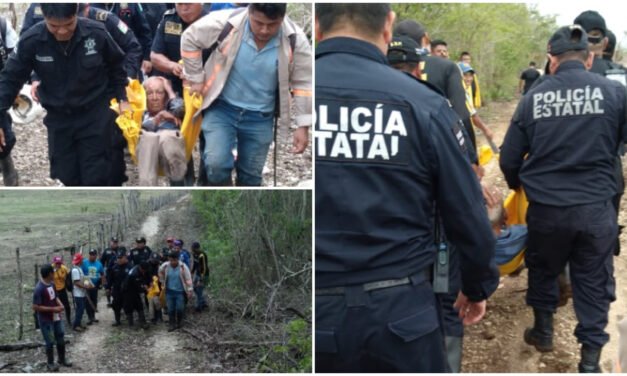 Rescatado: abuelo de 100 años se extravió en montes de Tizimín