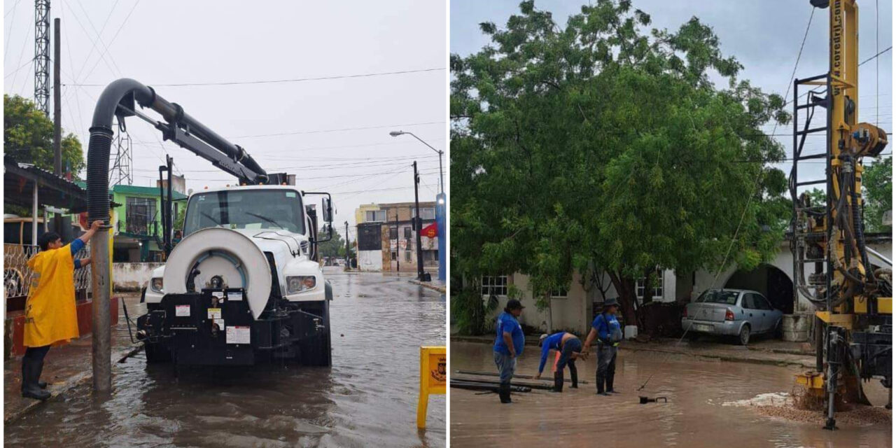 Batallan cuadrillas en Mérida contra exceso de lluvias