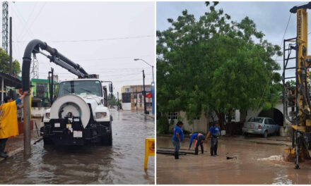 Batallan cuadrillas en Mérida contra exceso de lluvias