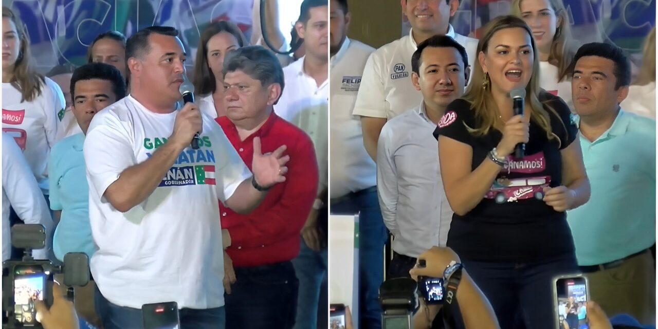 Celebran Renán, Cecilia y candidatos en Monumento a la Patria
