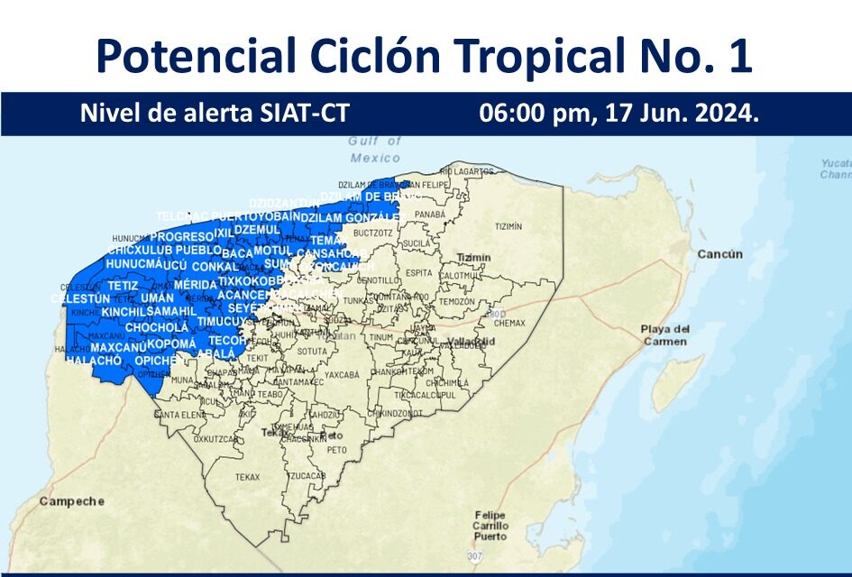 Potencial ciclón tropical enviará más lluvias a Yucatán