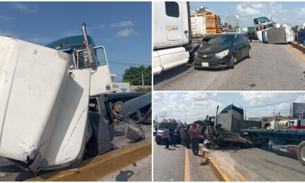 Desastre de trailero: Velocidad y descuido en la Mérida – Cancún