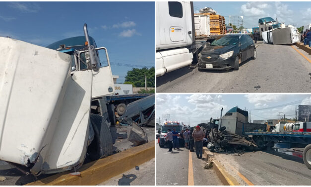 Desastre de trailero: Velocidad y descuido en la Mérida – Cancún