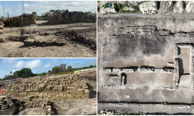 Cinco estructuras mayas camino a estación de zona arqueológica Kohunlich
