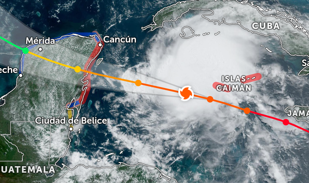 Se acerca “Beryl” a la península de Yucatán, pero pierde fuerza