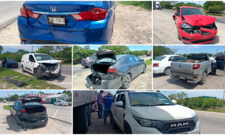 Chuza en periférico: choque múltiple cerca de puente Chichí Suárez