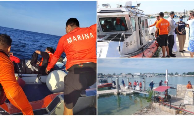 Salvados 12 tripulantes de naufragio de yate frente a Progreso