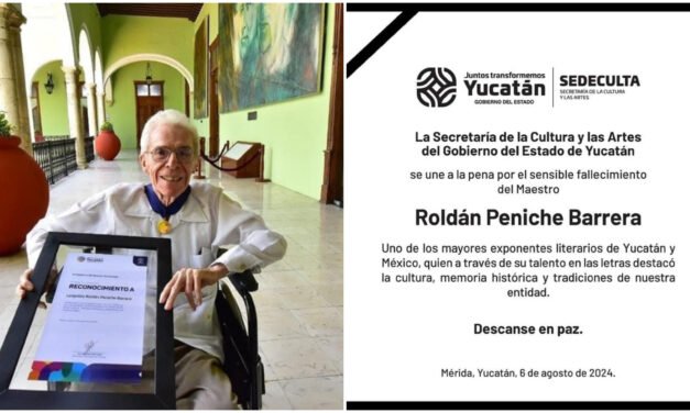 Despedida al escritor yucateco Roldán Peniche Barrera