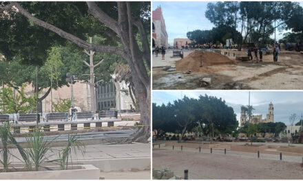 Justifica INAH otra intervención en obras de Plaza Grande de Mérida