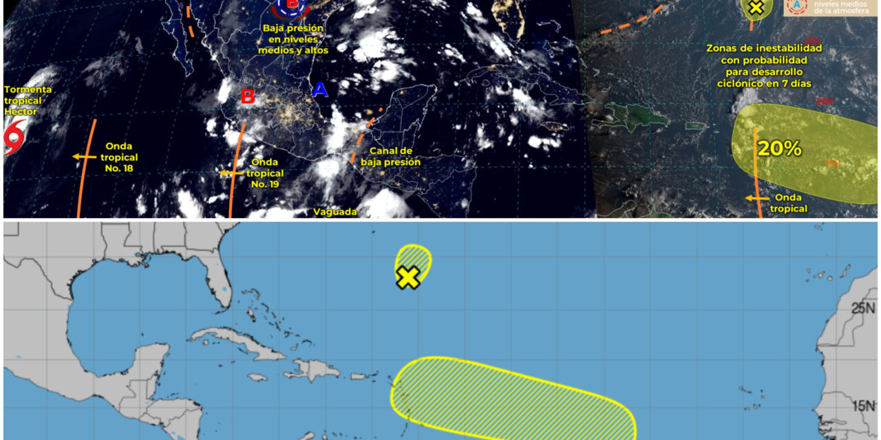Sube potencial ciclónico en el Atlántico: dos zonas de disturbio