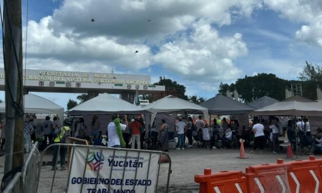 Bloquean entrada de muelle en Progreso en protesta por reforma judicial