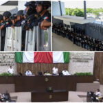 Con escudo policíaco, ‘aplanadora guinda’ en Yucatán avala reforma judicial