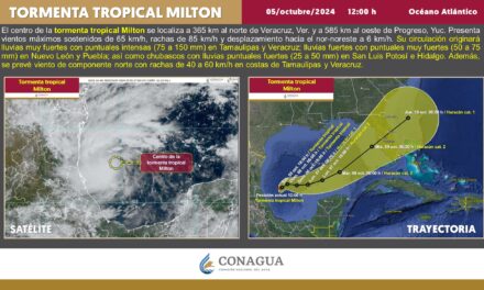 Acelerada evolución de “Milton” como tormenta tropical