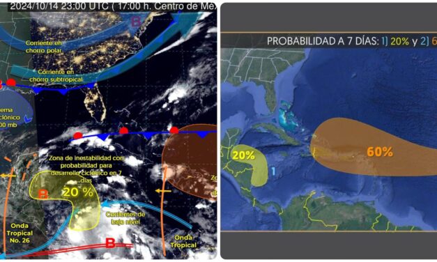 Lluvias de hasta 46.6 milímetros en nororiente de Mérida