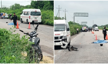 Acompañante de motociclista perece en accidente en entrada a Kanasín